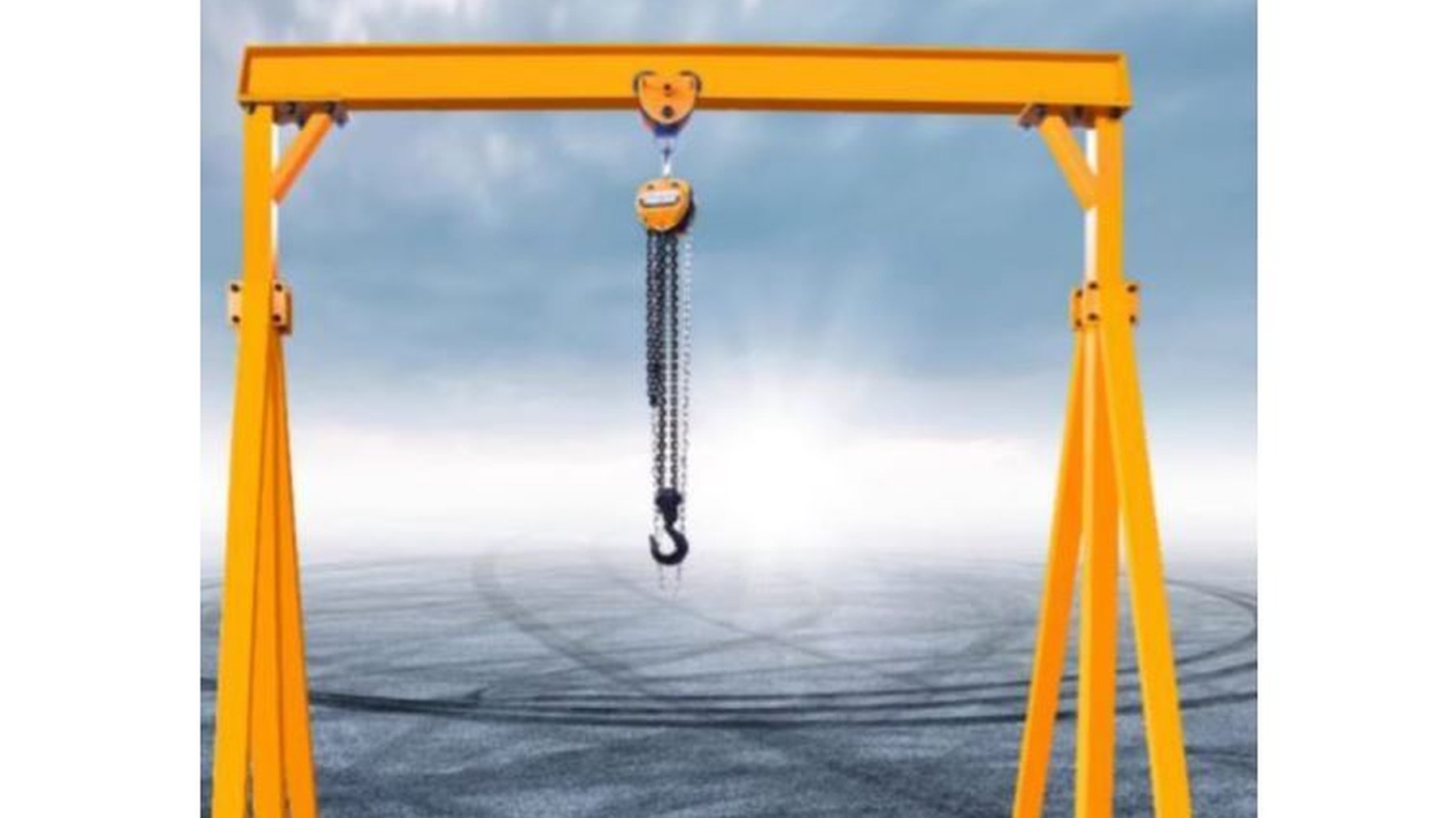 Mobile gantry crane with chain hoist, ready stock in Ipoh, Perak
