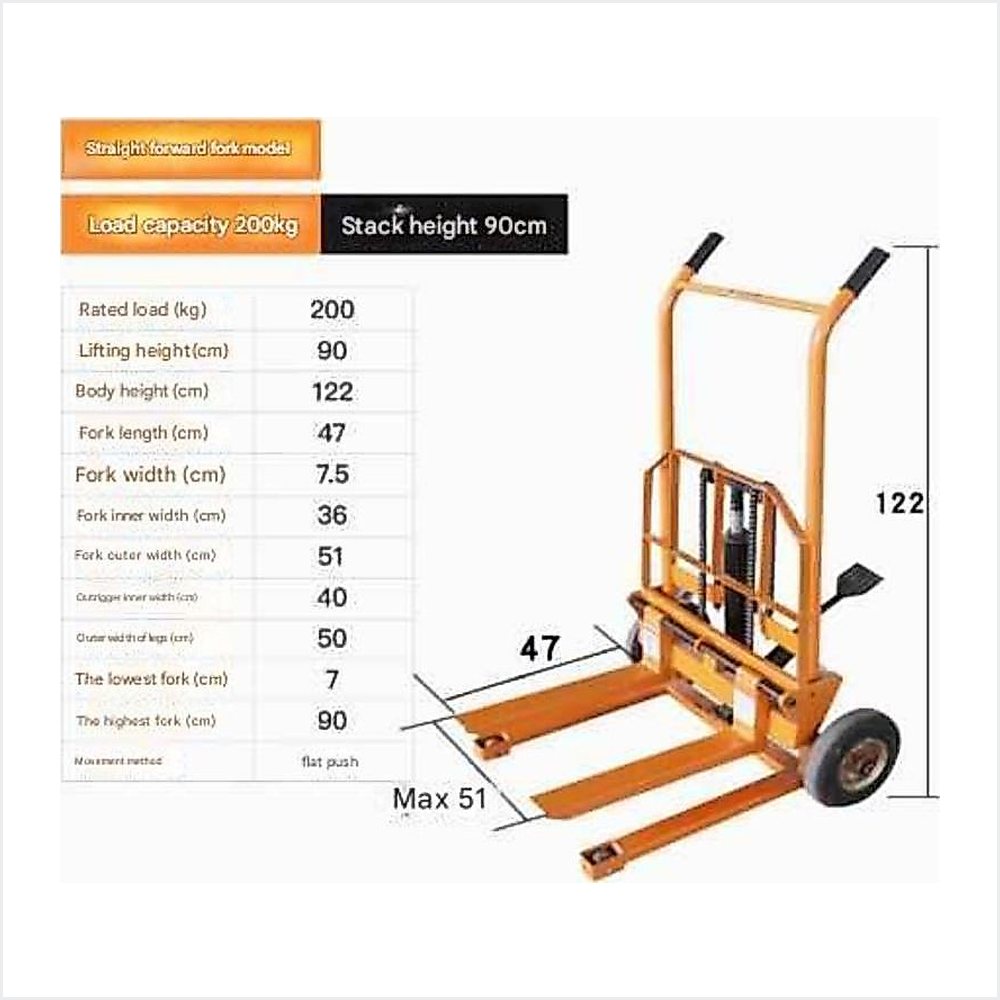 Mini Forklift Lifting Cart 200kg - Mini forklift lifting cart 2